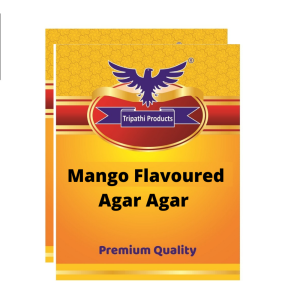 Mango Flavoured Agar Agar Powder 2 × 100g | Vegetarian Jelly Setting Agent | Tripathi Products