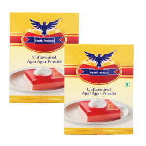 Unflavoured Agar Agar Powder 2 × 100g | Vegetarian Jelly Setting Agent | Tripathi Products