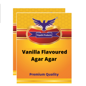 Vanilla Flavoured Agar Agar Powder 2 × 100g | Vegetarian Jelly Setting Agent | Tripathi Products