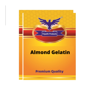 Almond flavoured Gelatin Powder – Food Grade Setting Agent for Desserts, Baking & Confectionery – 2 x 100 g |Tripathi Products